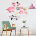 Wholesale Removable Flamingo Home Decor Waterproof PVC Colorful Wall Sticker